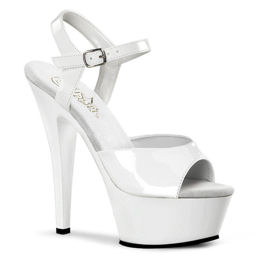 KISS-209 White Patent/White Platform Sandal Pleaser US Size (Women's): 5