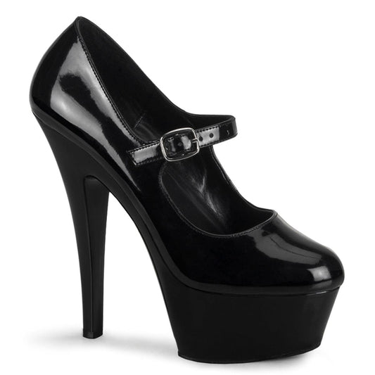 KISS-280 Black Patent/Black Mary Janes Pleaser US Size (Women's): 5