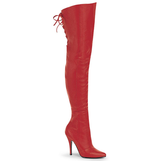 LEGEND-8899 Red Leather (P) Thigh Boot Pleaser US Size (Women's): 6