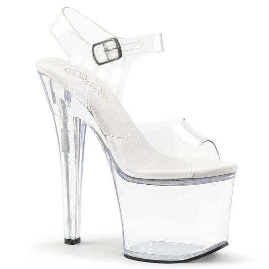 RADIANT-708 Clear/Clear Platform Sandal Pleaser US Size (Women's): 5