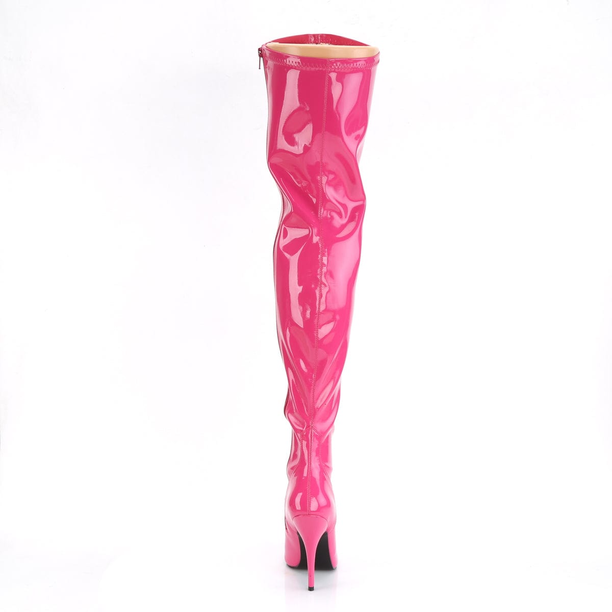 Pink patent thigh hotsell high boots