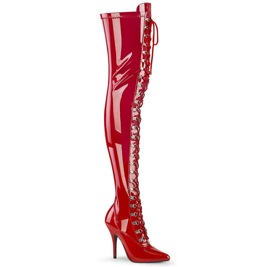 SEDUCE-3024 Red Patent Thigh Boot Pleaser US Size (Women's): 6