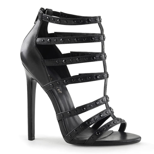 SEXY-15 Black Faux Leather Sandal Pleaser US Size (Women's): 5