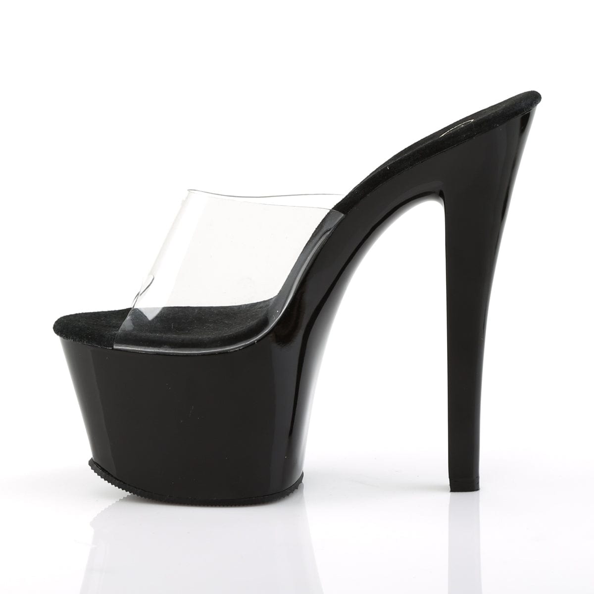 SKY-301 Clear/Black Platform Sandal Pleaser US Size (Women's): 5