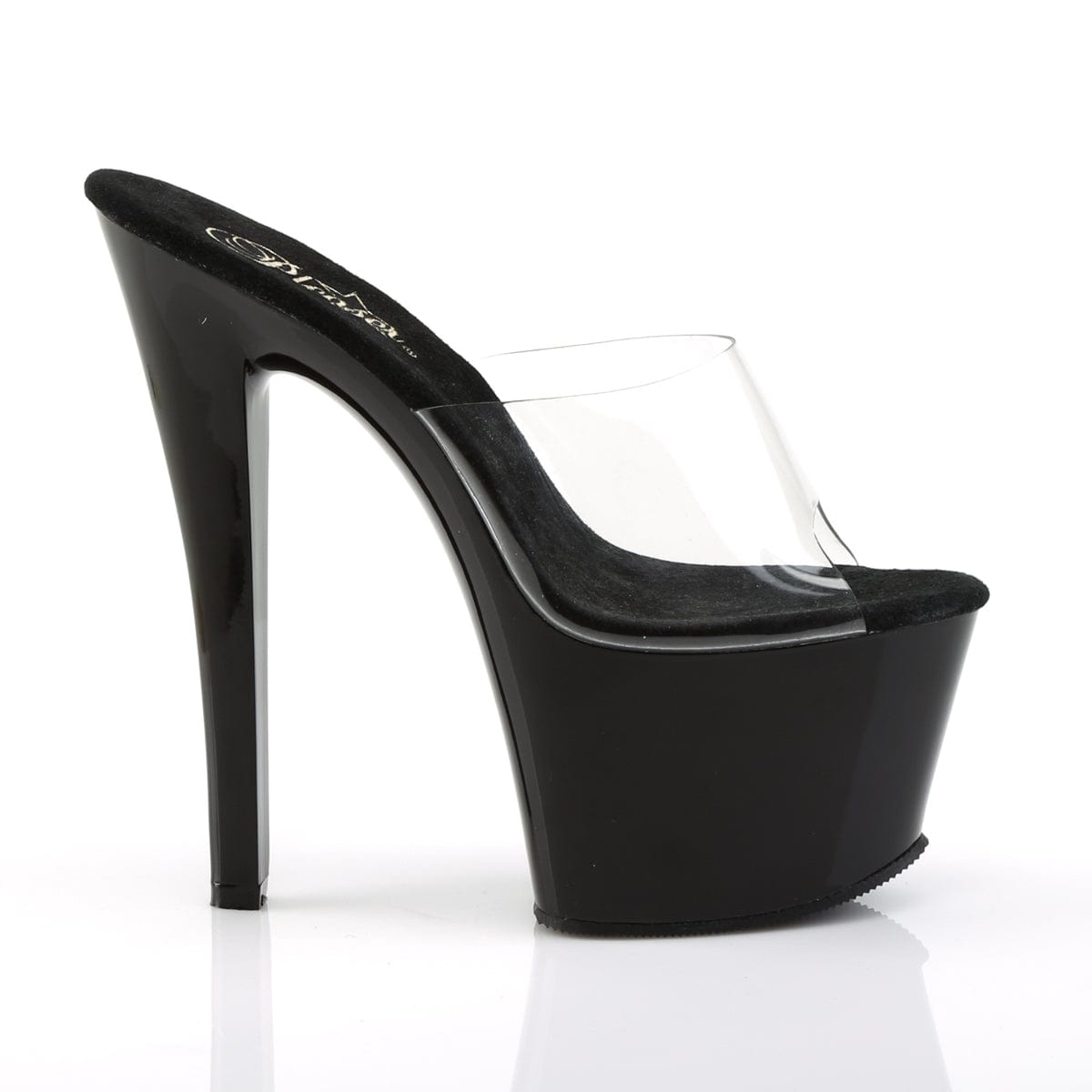 SKY-301 Clear/Black Platform Sandal Pleaser US Size (Women's): 5