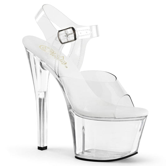 SKY-308VL Clear/Clear Platform Sandal Pleaser US Size (Women's): 5