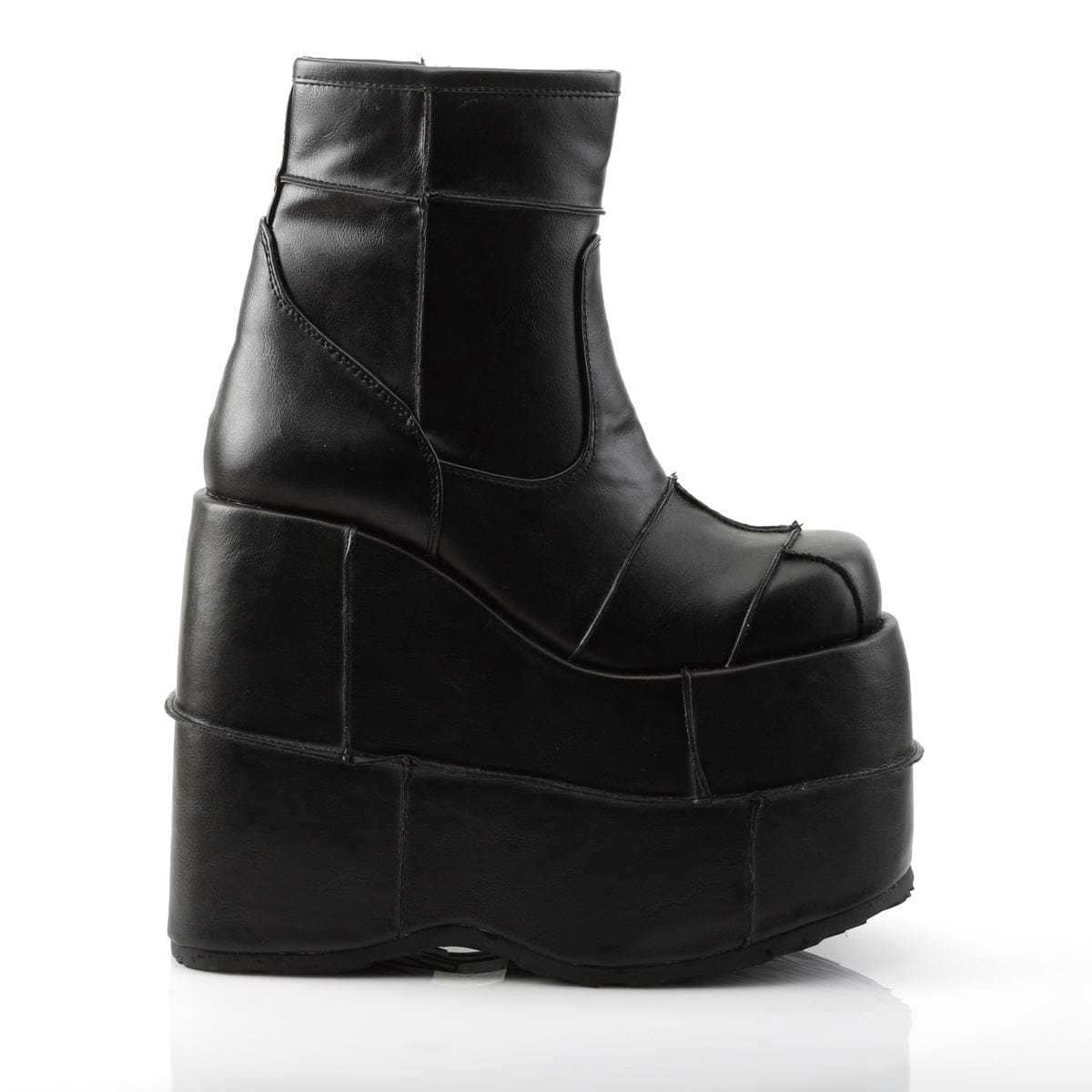 STACK-201 Black Vegan Leather Ankle Boot Demonia US Size (Unisex/Men's): 4