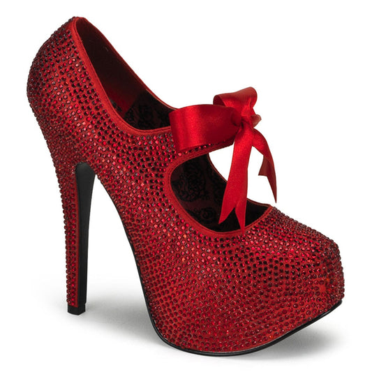 TEEZE-04R Red Rhinestones CURRENT Bordello US Size (Women's): 6