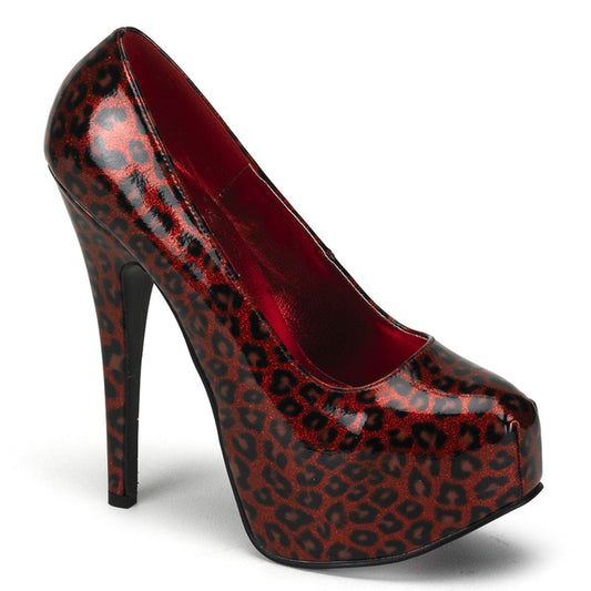 TEEZE-37 Red Cheetah Patent SALE Bordello US Size (Women's): 6