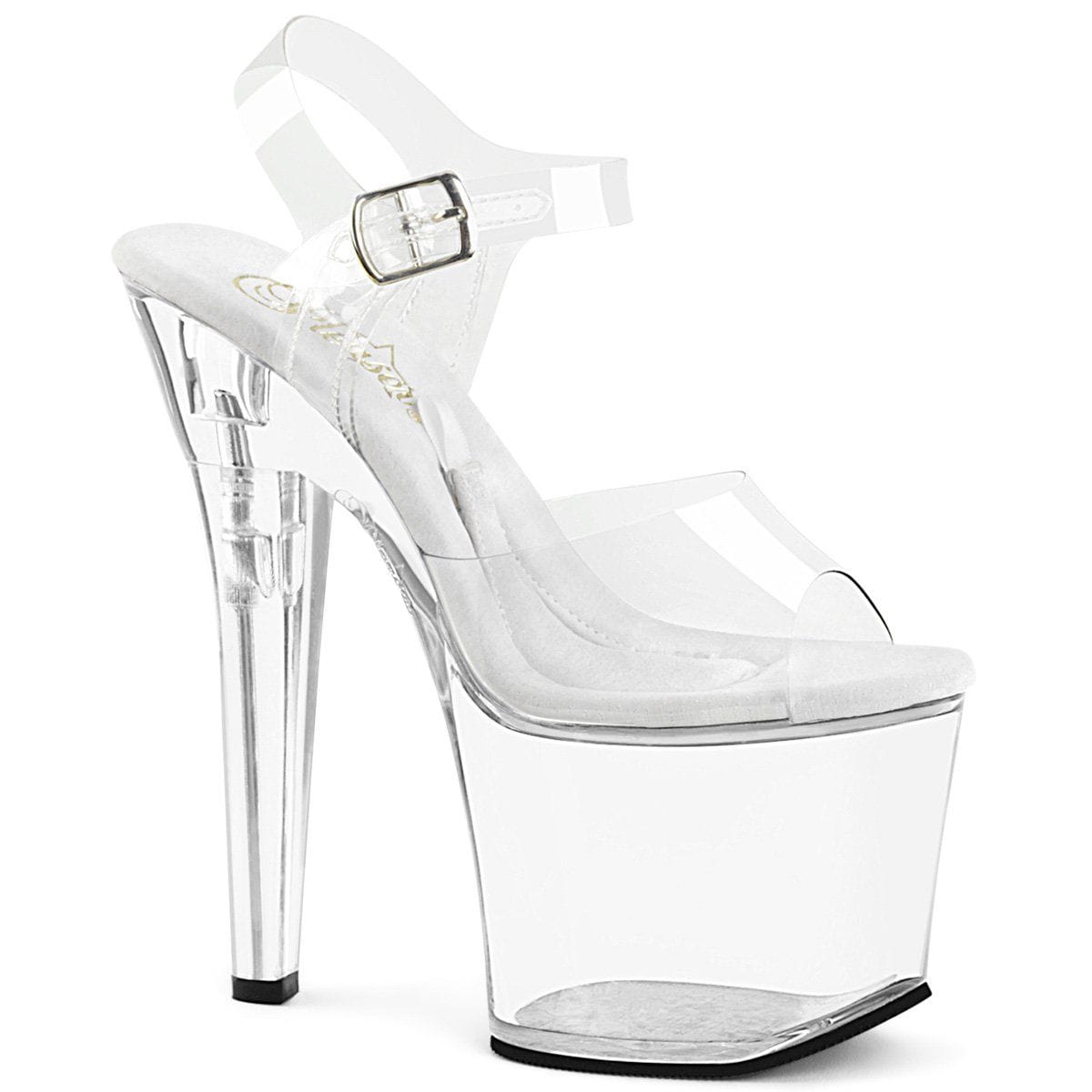 TREASURE-708RAD Clear/Clear Platform Sandal Pleaser US Size (Women's): 5