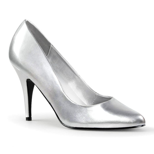 VANITY-420 Silver Faux Leather Pump Pleaser US Size (Women's): 5