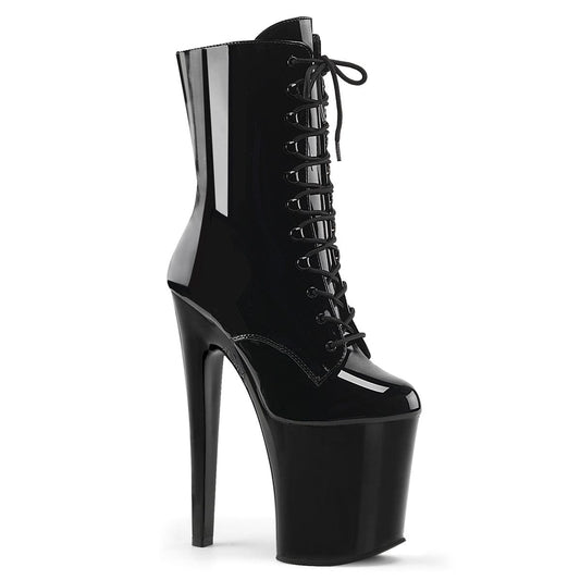 XTREME-1020 Black Patent/Black Boot Pleaser US Size (Women's): 5