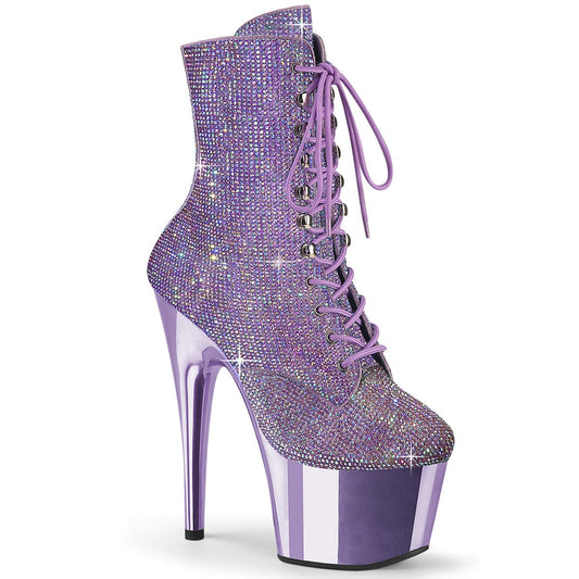 ADORE-1020CHRS Lavender Multi Rhinestones/Lavender Chrome Pleaser US Size (Women's): 5