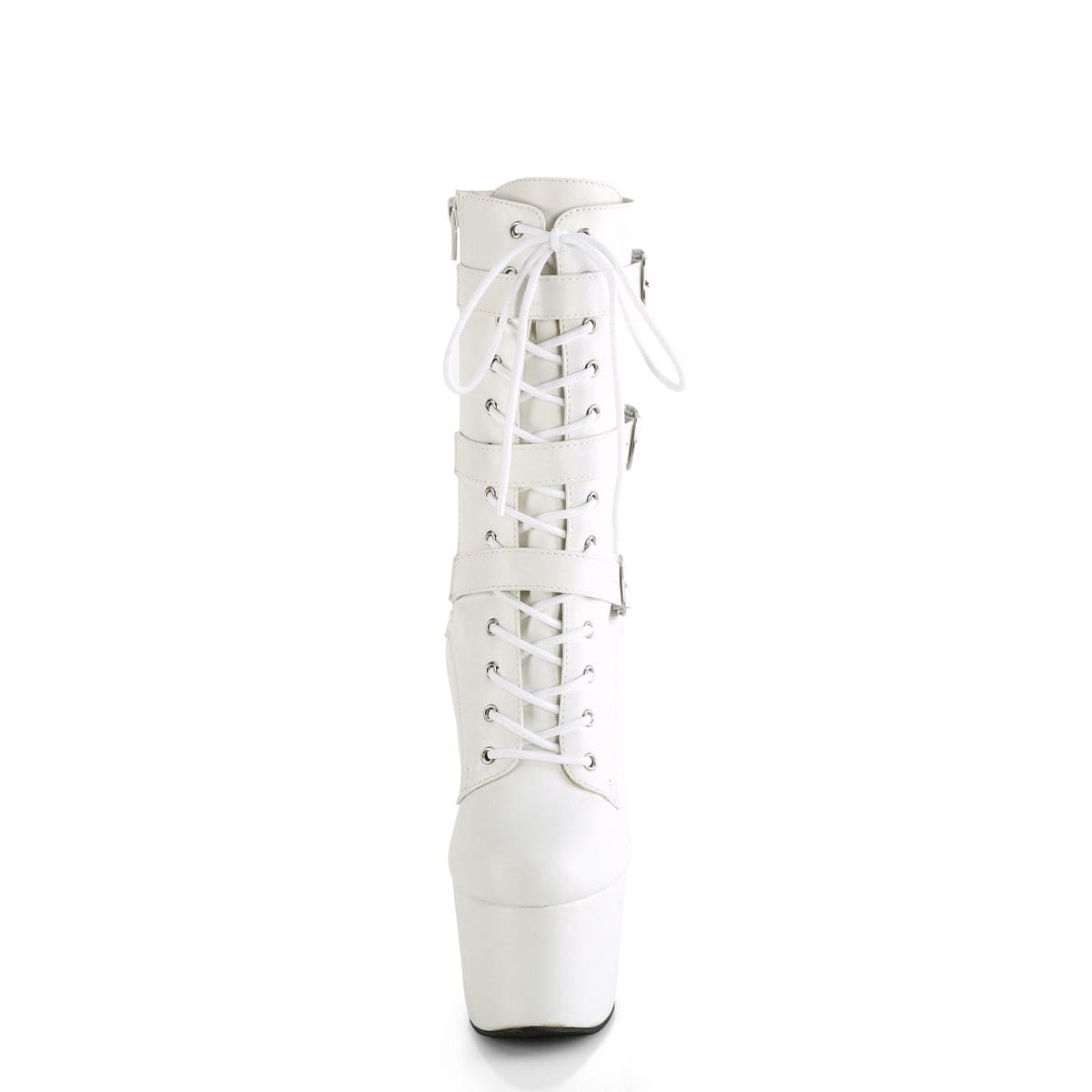 ADORE-1043 White Faux Leather/Matching Pleaser US Size (Women's): 5