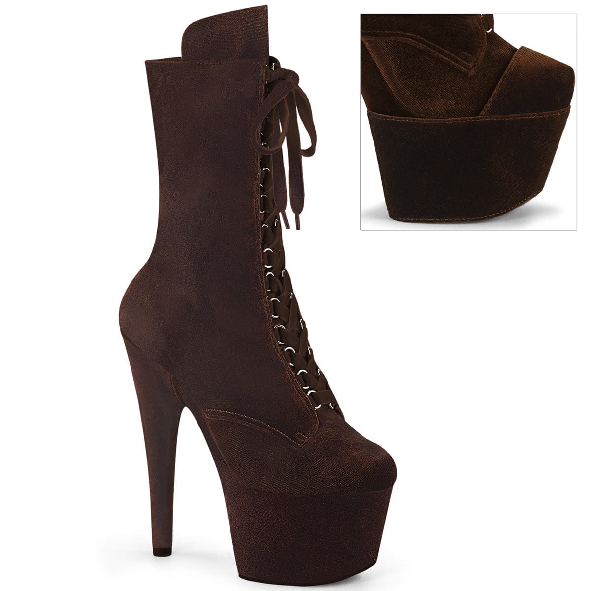 ADORE-1045VEL Brown Velvet/M Pleaser US Size (Women's): 5