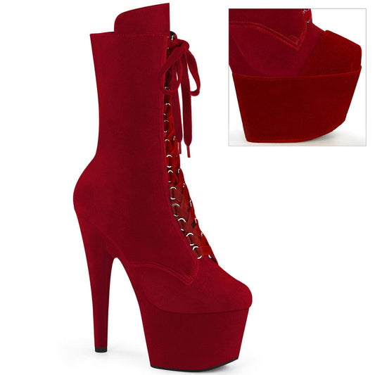 ADORE-1045VEL Red Velvet/Red Velvet Pleaser US Size (Women's): 5