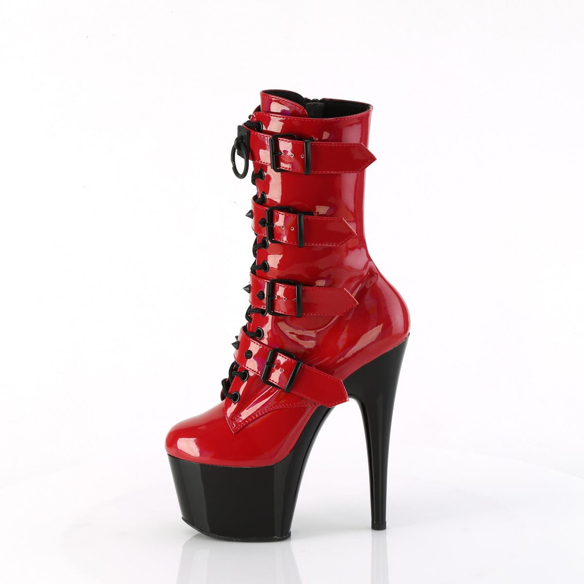 ADORE-1046TT Red Hologram Patent/Black Pleaser US Size (Women's): 5