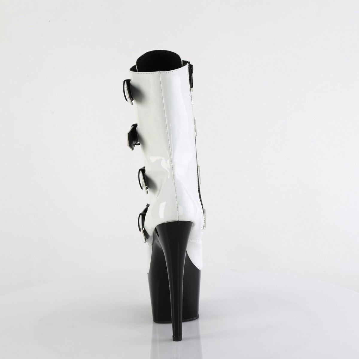 ADORE-1046TT White Hologram Patent/Black Pleaser US Size (Women's): 5