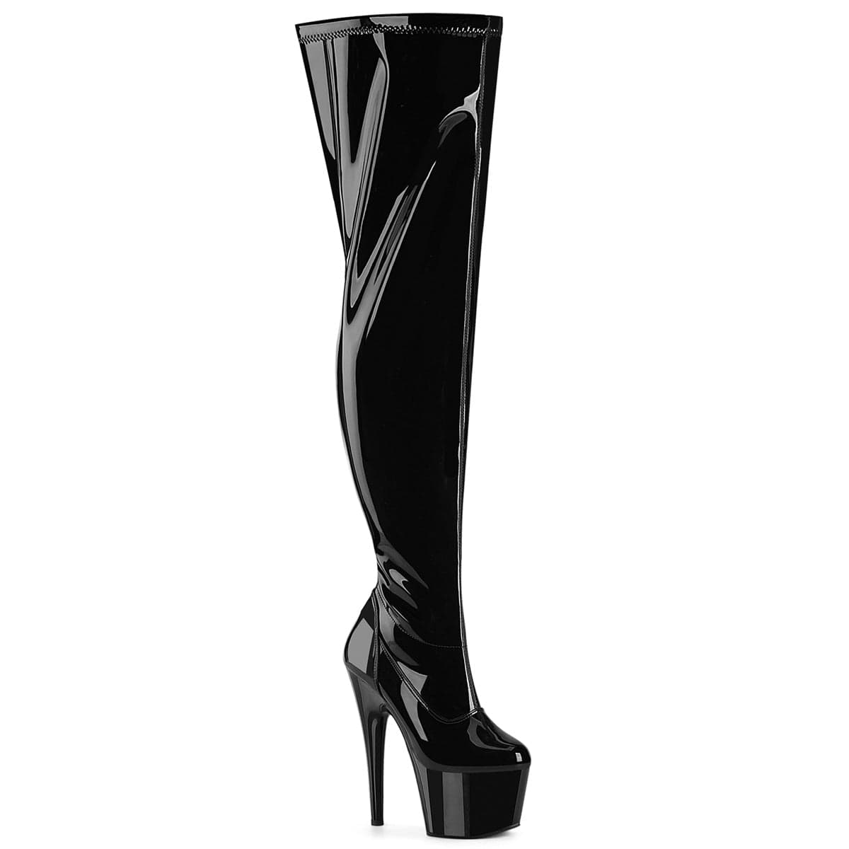 ADORE-3000WCF Black Stretch Patent/Black Pleaser US Size (Women's): 7