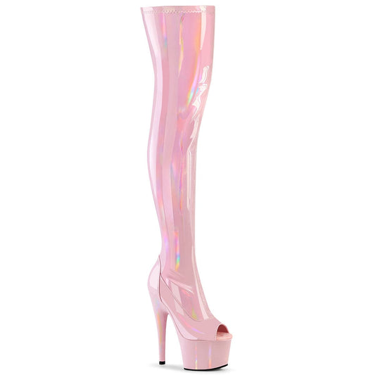 ADORE-3011HWR Baby Pink Stretch Hologram/Baby Pink Pleaser US Size (Women's): 5