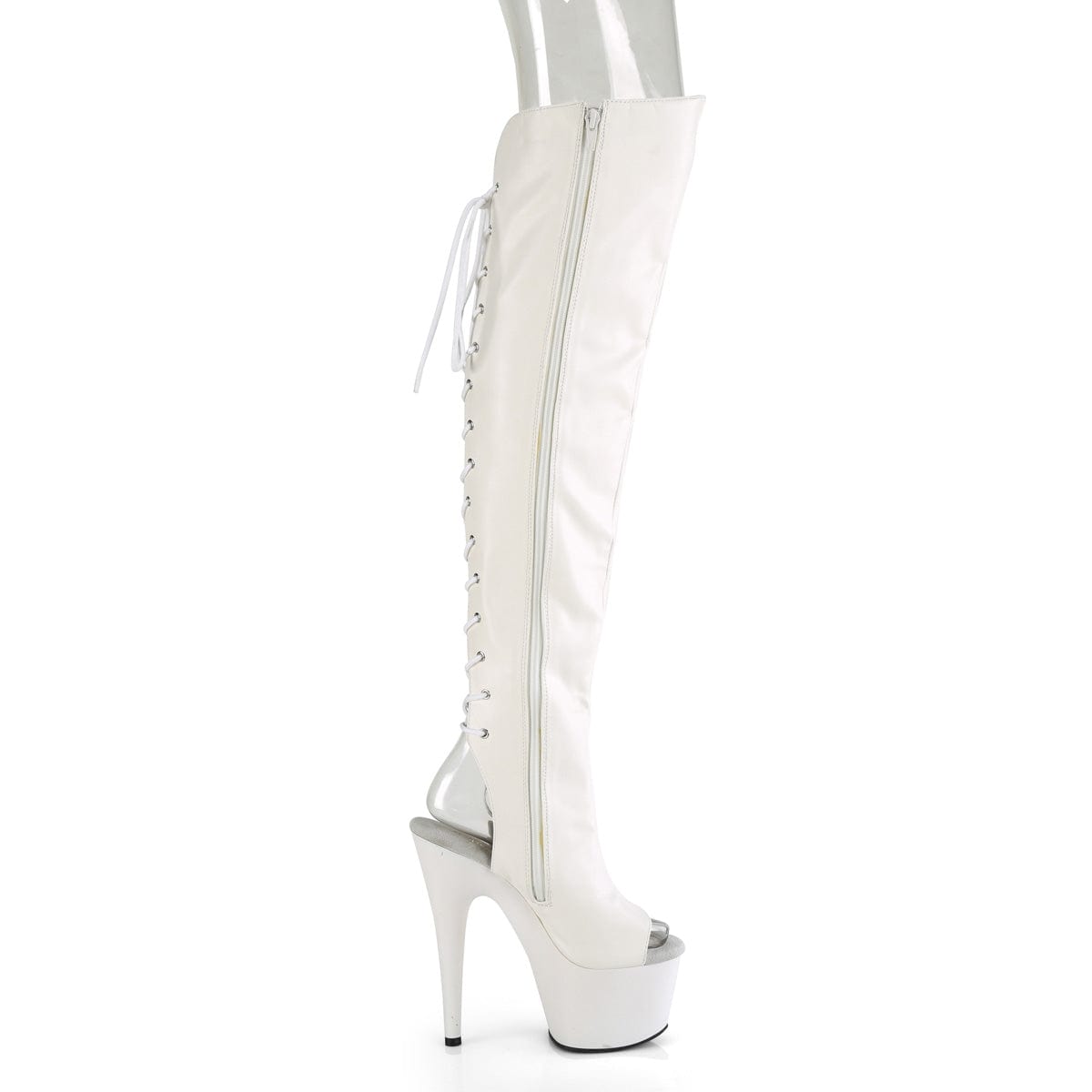 ADORE-3019 White Faux Leather/White Matte Pleaser US Size (Women's): 6