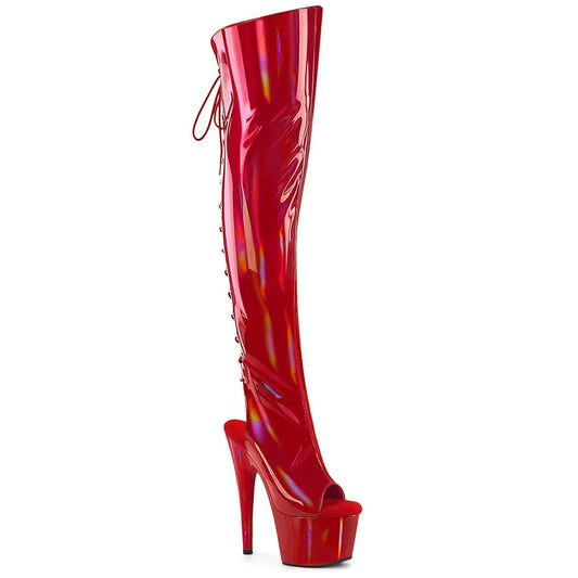 ADORE-3019HWR Red Stretch Hologram/Red Hologram Pleaser US Size (Women's): 5