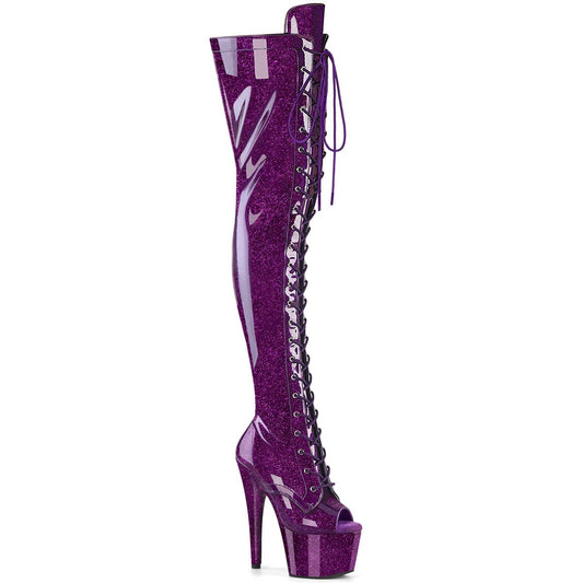 ADORE-3021GP Purple Glitter Patent/M Pleaser US Size (Women's): 5