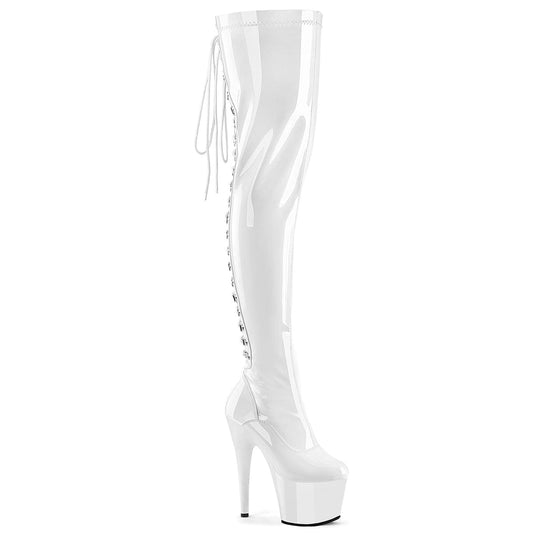 ADORE-3063 White /White Thigh Boots Pleaser US Size (Women's): 5