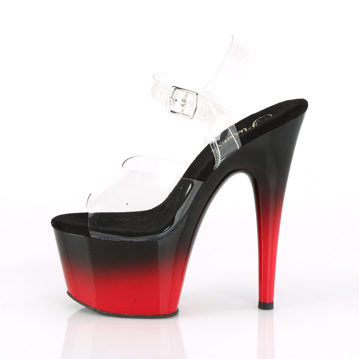 ADORE-708BR-H Clear/Black-Red Pleaser US Size (Women's): 5