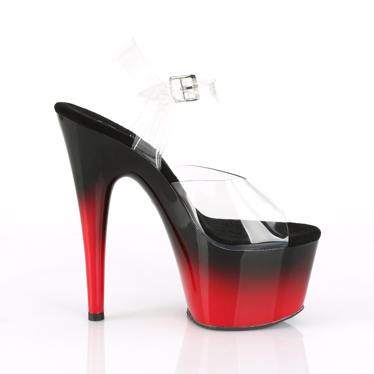 ADORE-708BR-H Clear/Black-Red Pleaser US Size (Women's): 5