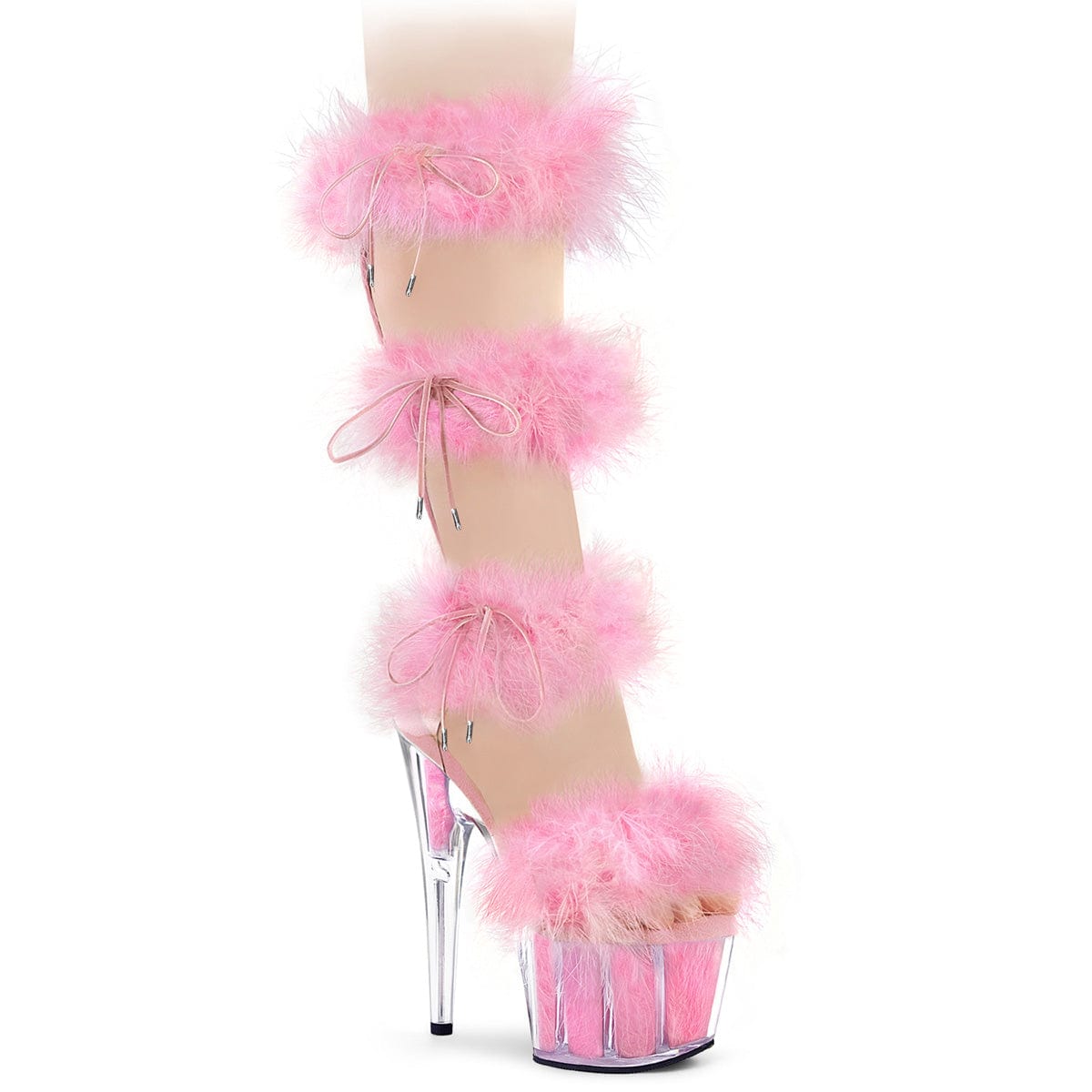 ADORE-728F Clear-Baby Pink Fur/M Pleaser US Size (Women's): 5