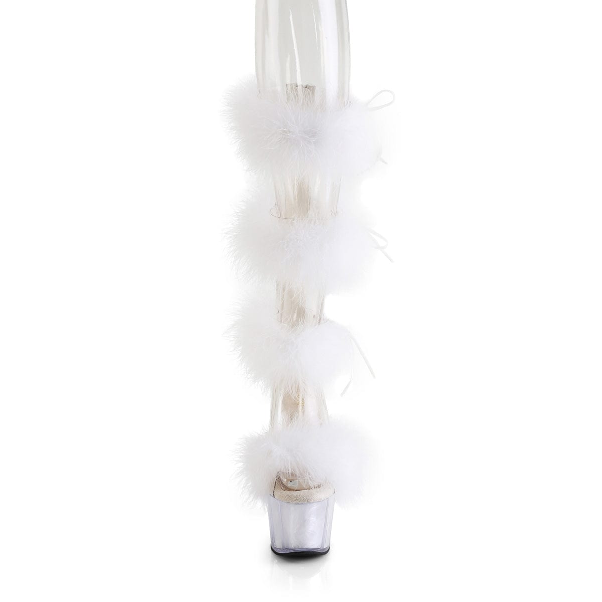 ADORE-728F Clear-White Fur/M Pleaser US Size (Women's): 5