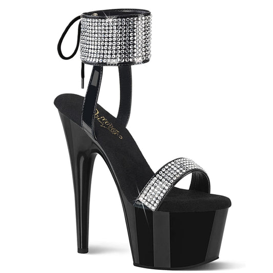 ADORE-770 Black Patent -Rhinestones/Black Pleaser US Size (Women's): 5