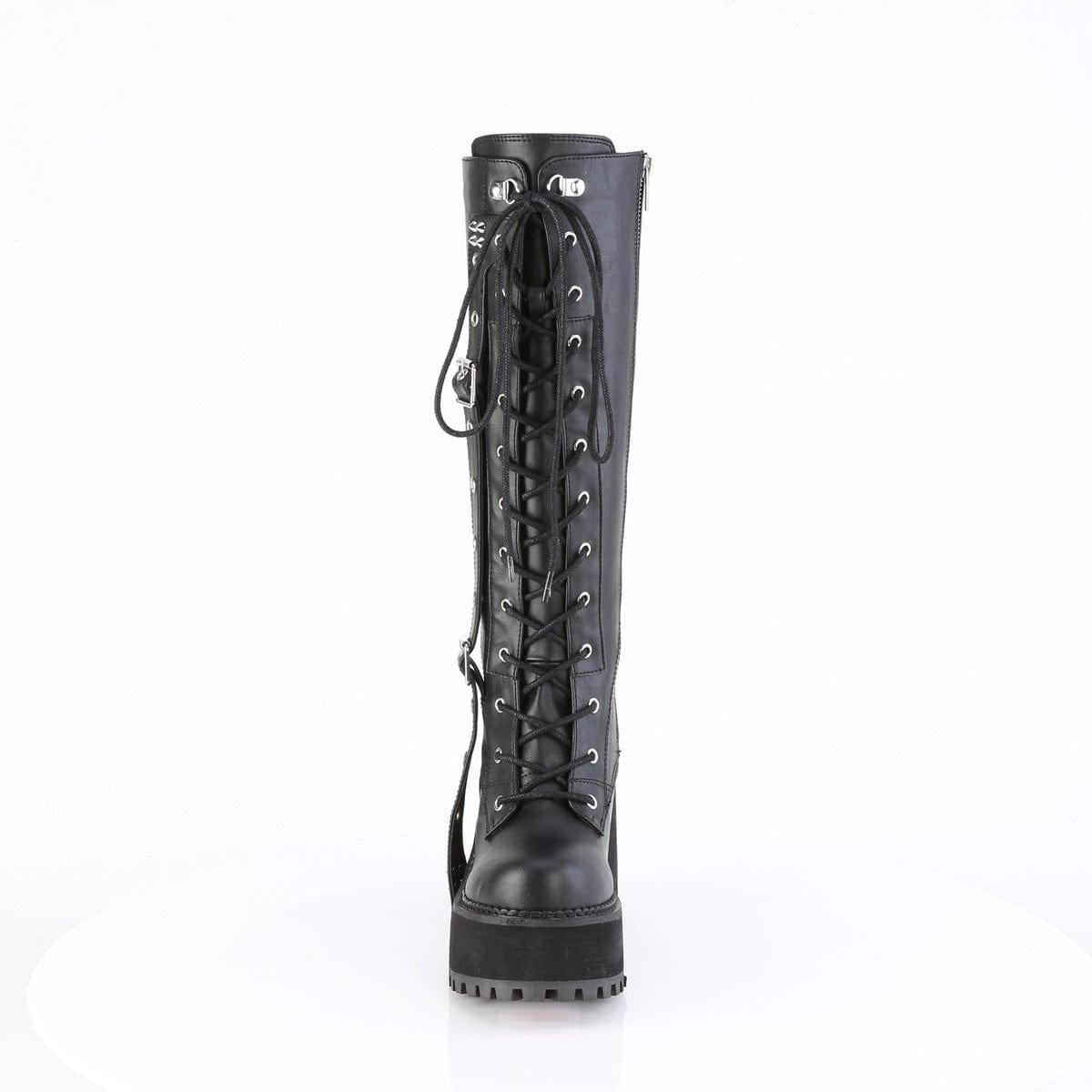 ASSAULT-218 Black Vegan Leather Demonia US Size (Women's): 6