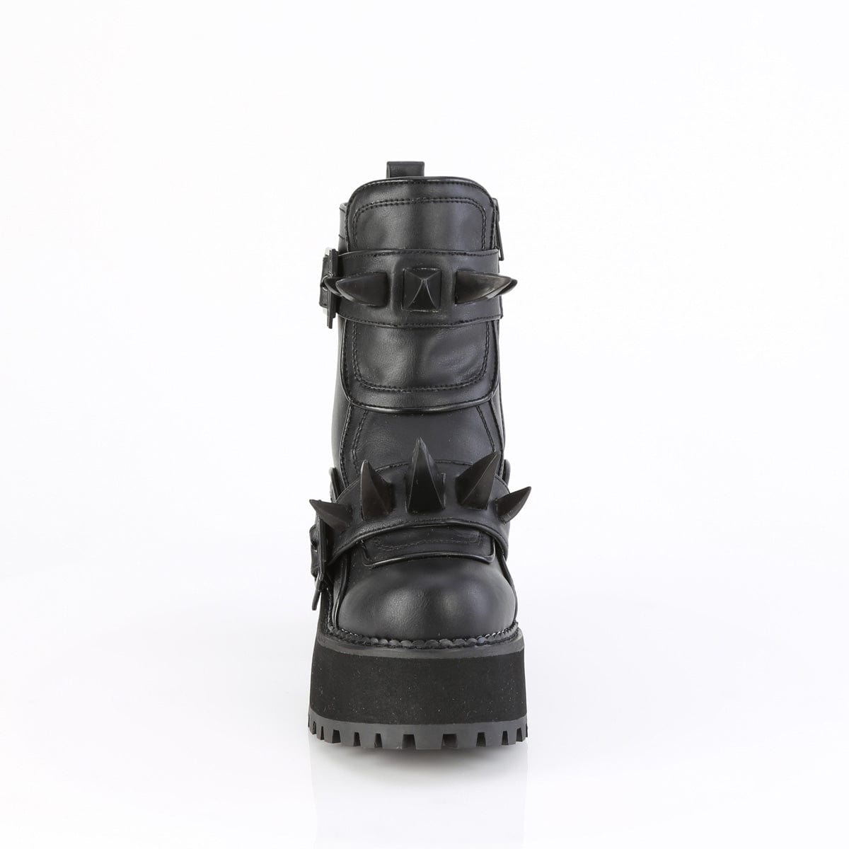 ASSAULT-72 Black Vegan Leather Demonia US Size (Women's): 6