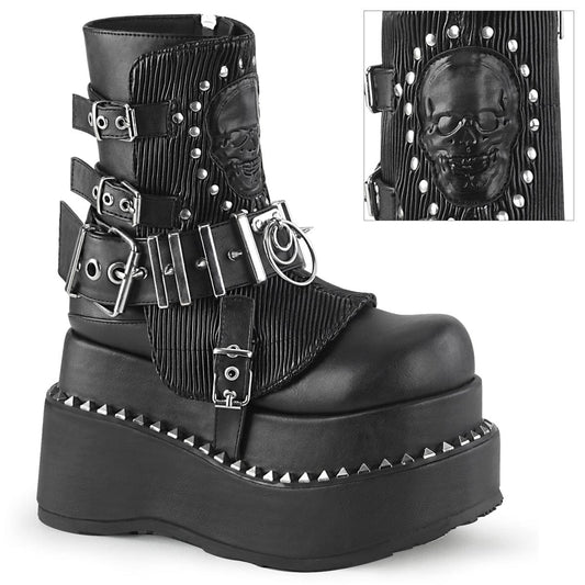 BEAR-150 Black Vegan Leather Demonia US Size (Women's): 6