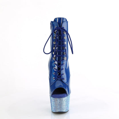 BEJEWELED-1021-7 Blue Hologram Patent/Blue AB Rhinestones Pleaser US Size (Women's): 5