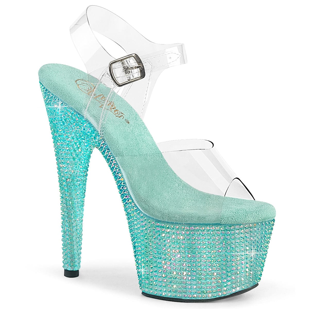 BEJEWELED-708RRS Clear/Aqua Rhinestones Pleaser US Size (Women's): 5