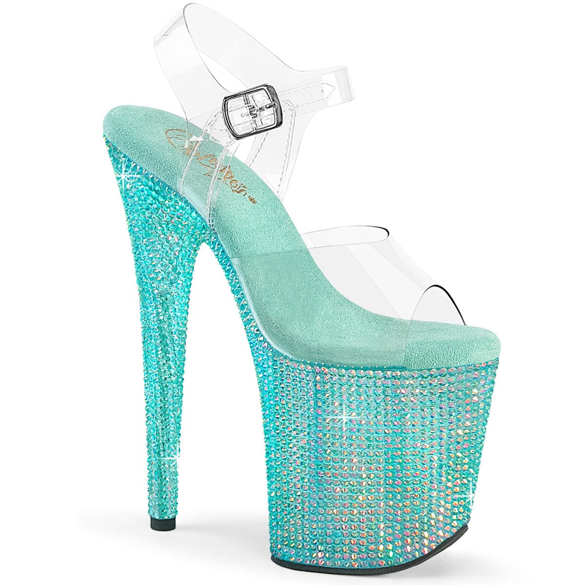 BEJEWELED-808RRS Clear/Aqua Rhinestones Pleaser US Size (Women's): 5