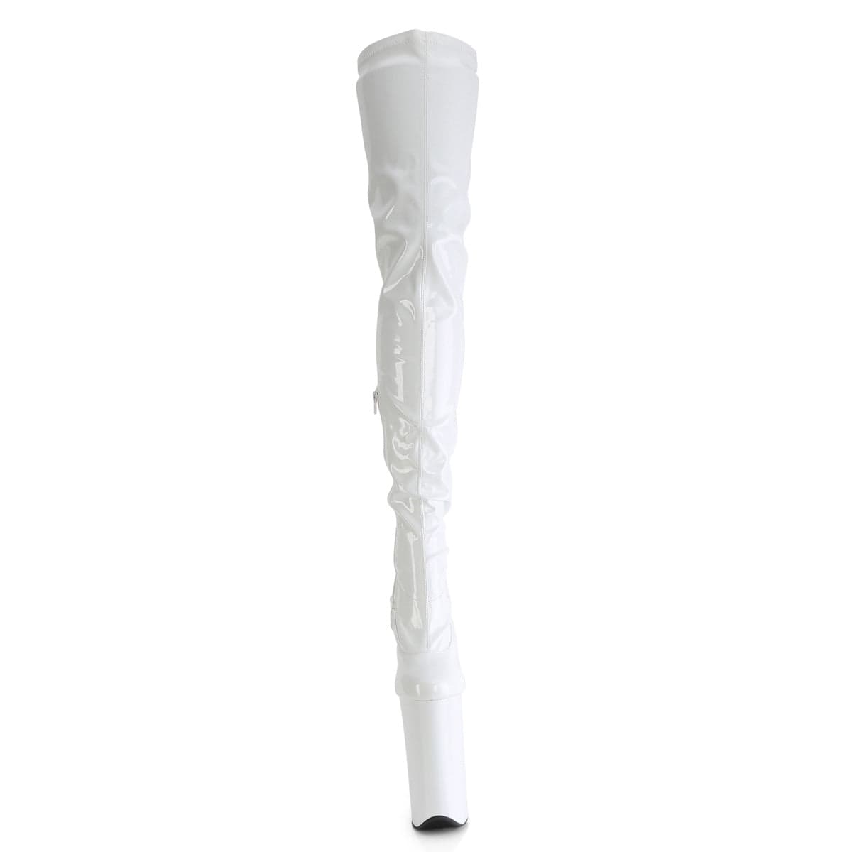 BEYOND-4000 White Stretch Patent/White Pleaser US Size (Women's): 5