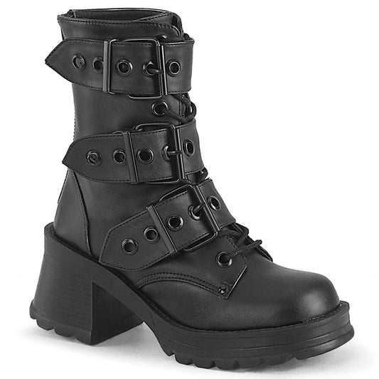 BRATTY-118 Black Vegan Leather Demonia US Size (Women's): 6