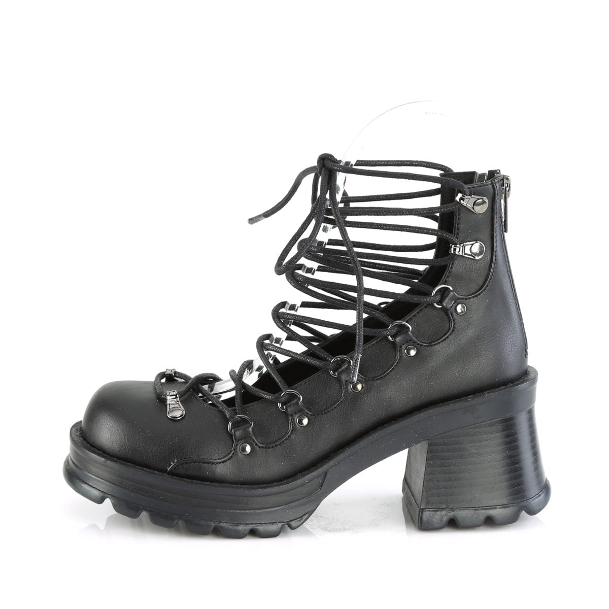 BRATTY-32 Black Vegan Leather Ankle Boot Demonia US Size (Women's): 6