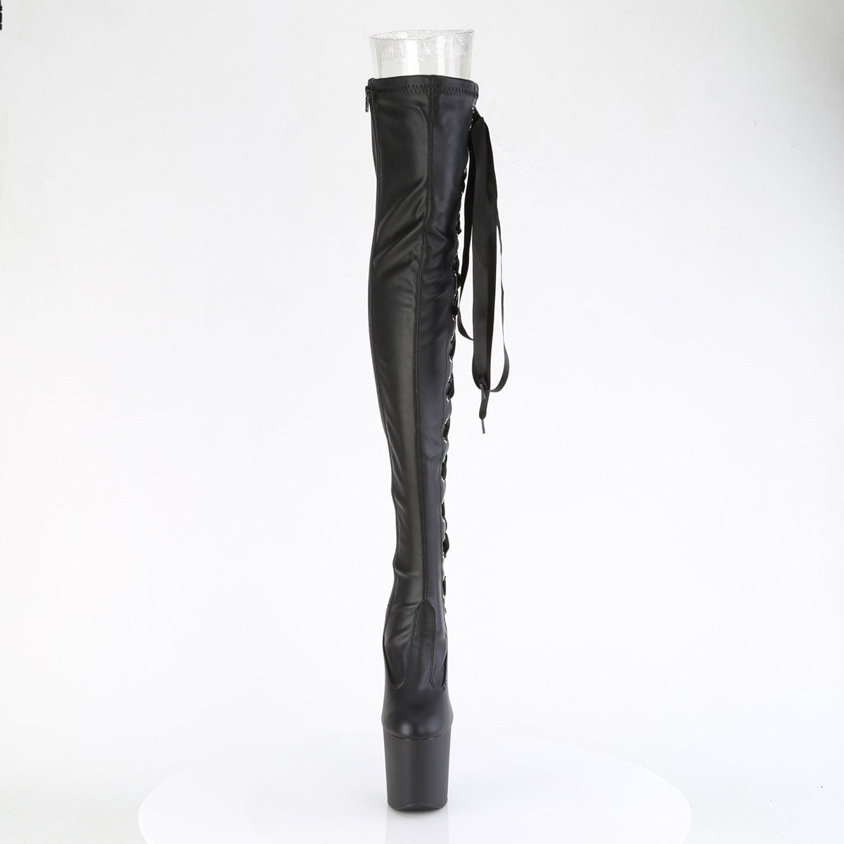 CRAZE-3050 Black Stretch Faux Leather/Black Matte Pleaser US Size (Women's): 6