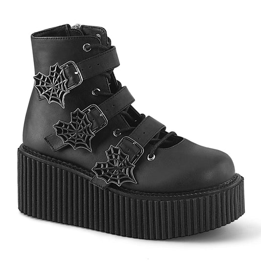 CREEPER-260 Black Vegan Leather Demonia US Size (Women's): 6