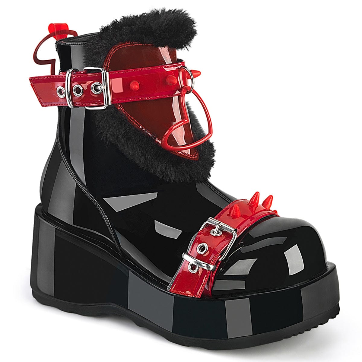 CUBBY-57 Black Patent -Red PVC Demonia US Size (Women's): 6