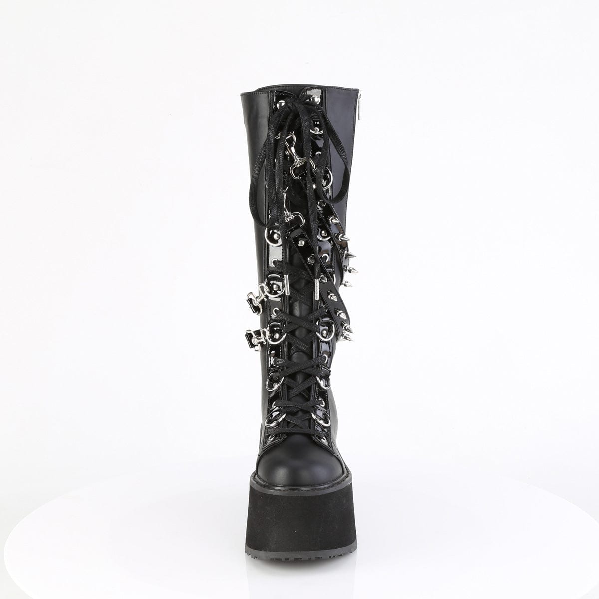 DAMNED-220 Black Vegan Leather Demonia US Size (Women's): 6