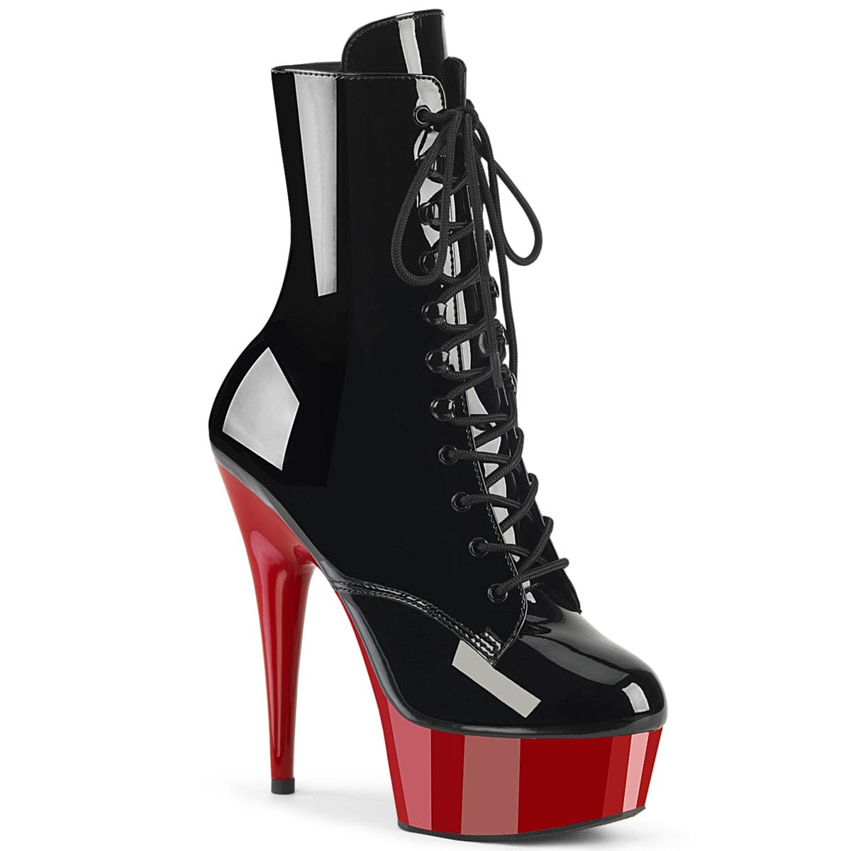 DELIGHT-1020 Black Patent/Red Pleaser US Size (Women's): 5