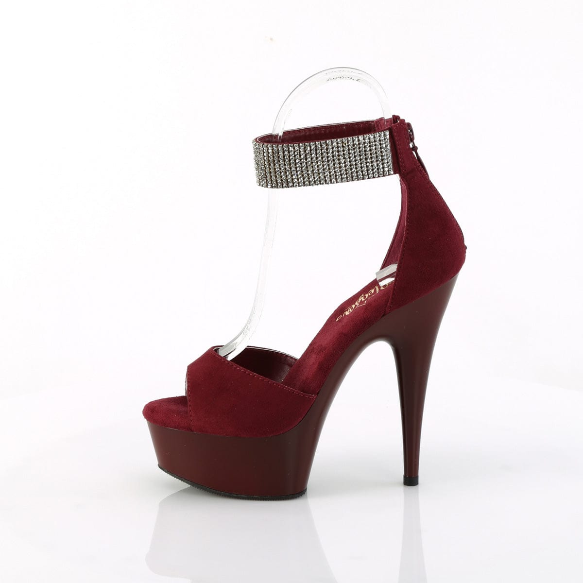 DELIGHT-625 Burgundy Faux Suede/Burgundy Matte Pleaser US Size (Women's): 5