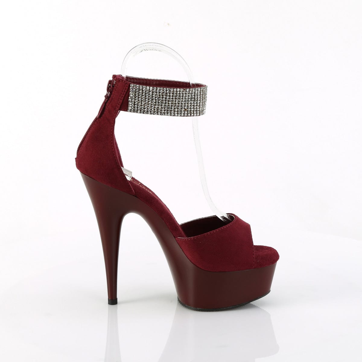 DELIGHT-625 Burgundy Faux Suede/Burgundy Matte Pleaser US Size (Women's): 5