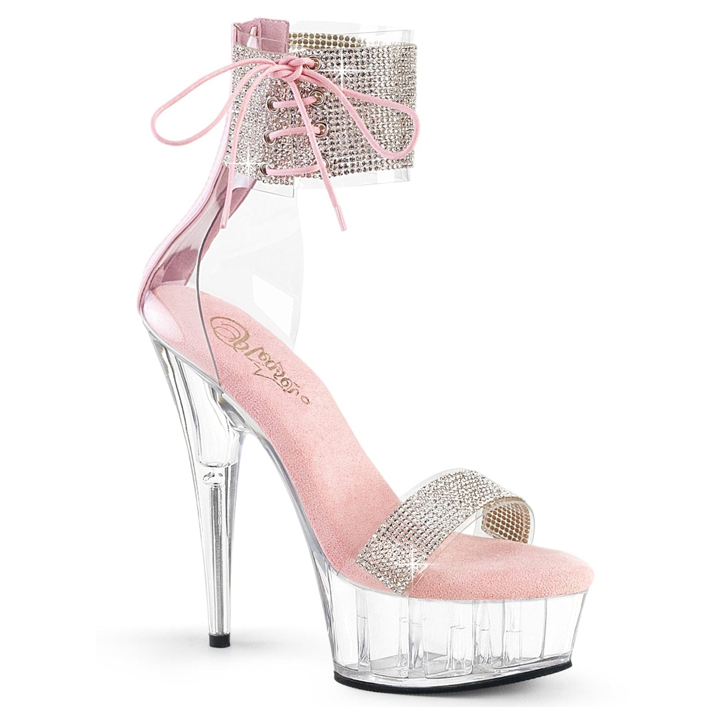 DELIGHT-627RS Clear-Baby Pink/Clear Pleaser US Size (Women's): 5